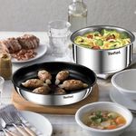 Casa si Gradina - Bucatarie si vesela - Vase pentru gatit - Tigai si seturi - Set 22 piese Tefal Ingenio Emotion L897SM74, cratite 16/18/20 cm, tigai 22/24/26/28 cm, tigaie saute 24 cm, wok 26 cm - Infinity.ro