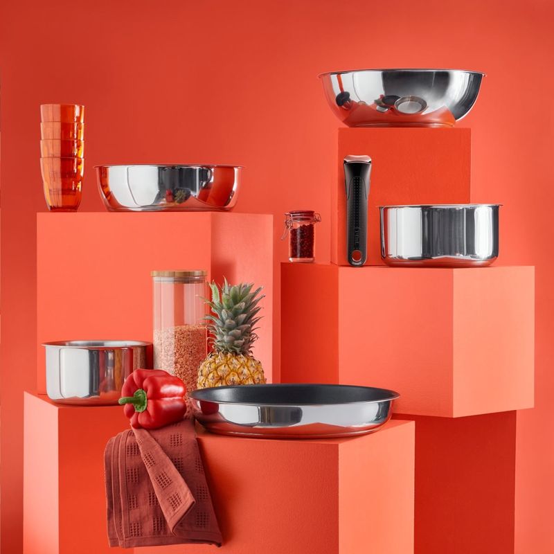 Casa si Gradina - Bucatarie si vesela - Vase pentru gatit - Tigai si seturi - Set 22 piese Tefal Ingenio Emotion L897SM74, cratite 16/18/20 cm, tigai 22/24/26/28 cm, tigaie saute 24 cm, wok 26 cm - Infinity.ro