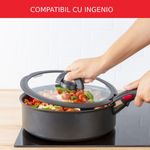 Casa si Gradina - Bucatarie si vesela - Vase pentru gatit - Tigai si seturi - Capac de sticla Tefal Ingenio L9846653, 26 cm, compatibil cu oalele & tigaile Ingenio - Infinity.ro
