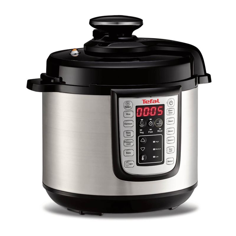 Casa si Gradina - Bucatarie si vesela - Vase pentru gatit - Oale sub presiune - Oala sub presiune electrica Tefal One Pot CY505EE0, 1200W, 5.8L, 25 de programe, functie pastrare la cald, temperatura - Infinity.ro