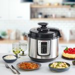 Casa si Gradina - Bucatarie si vesela - Vase pentru gatit - Oale sub presiune - Oala sub presiune electrica Tefal One Pot CY505EE0, 1200W, 5.8L, 25 de programe, functie pastrare la cald, temperatura - Infinity.ro