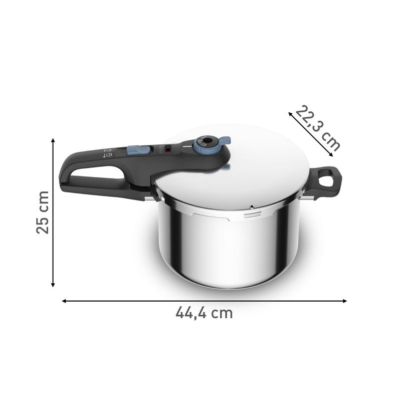 Casa si Gradina - Bucatarie si vesela - Vase pentru gatit - Oale sub presiune - Set de 2 oale sub presiune Tefal Secure Trendy P2584301, 4 / 6 L, sistem siguranta in 5 puncte, 2 programe de gatire - Infinity.ro