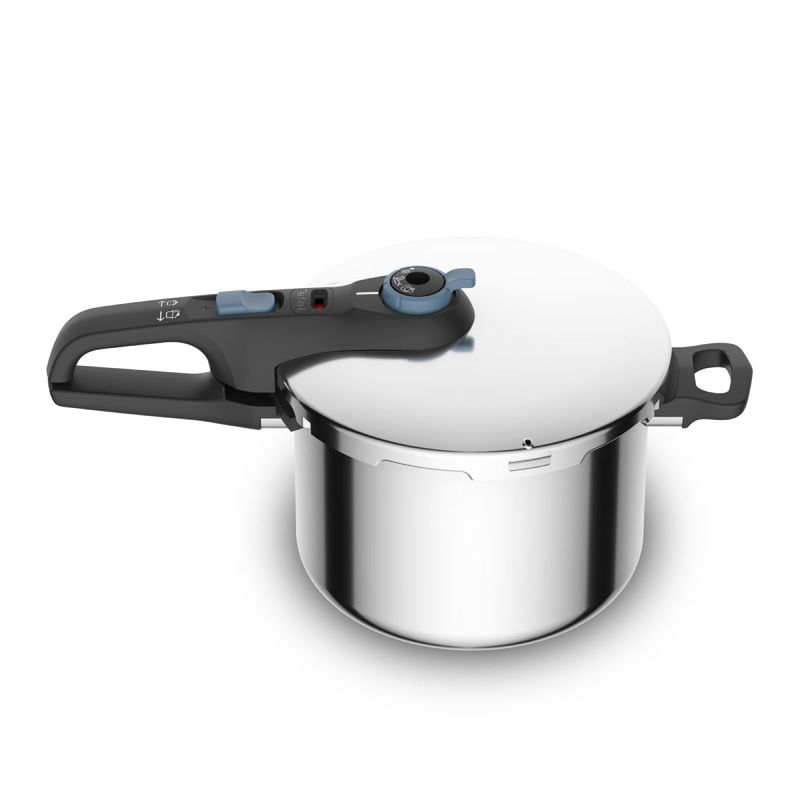 Casa si Gradina - Bucatarie si vesela - Vase pentru gatit - Oale sub presiune - Set de 2 oale sub presiune Tefal Secure Trendy P2584301, 4 / 6 L, sistem siguranta in 5 puncte, 2 programe de gatire - Infinity.ro