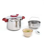 Casa si Gradina - Bucatarie si vesela - Vase pentru gatit - Oale sub presiune - Oala sub presiune Tefal ClipsoMinut Perfect P4620733, 6 L, compatibil cu inductia, inox, indicator de presiune, 5 - Infinity.ro