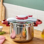 Casa si Gradina - Bucatarie si vesela - Vase pentru gatit - Oale sub presiune - Oala sub presiune Tefal ClipsoMinut Perfect P4620733, 6 L, compatibil cu inductia, inox, indicator de presiune, 5 - Infinity.ro