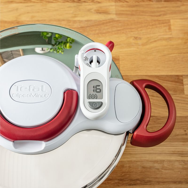 Casa si Gradina - Bucatarie si vesela - Vase pentru gatit - Oale sub presiune - Oala sub presiune Tefal ClipsoMinut Perfect P4620733, 6 L, compatibil cu inductia, inox, indicator de presiune, 5 - Infinity.ro
