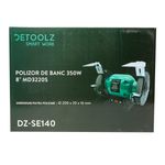 Casa si Gradina - Constructii - Scule electrice si accesorii - Polizoare - Polizor de banc detoolz, putere 350W, diametru disc 200mm, Compact si usor, asigura o manevrabilitate ridicata - Infinity.ro