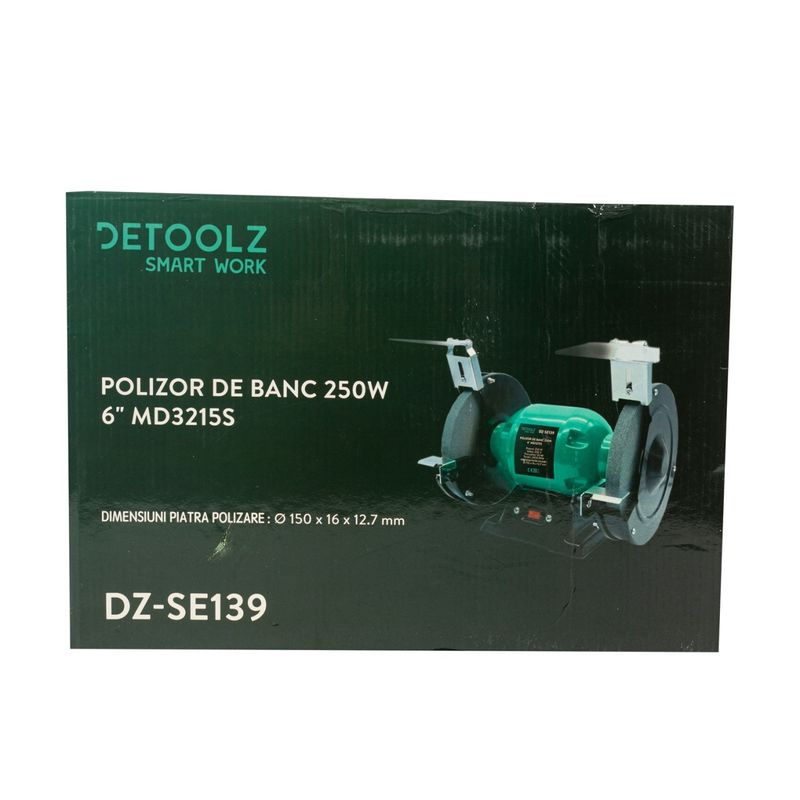 Casa si Gradina - Constructii - Scule electrice si accesorii - Polizoare - Polizor de banc detoolz, putere 250W, diametru disc 150mm, Compact si usor, asigura o manevrabilitate ridicata - Infinity.ro