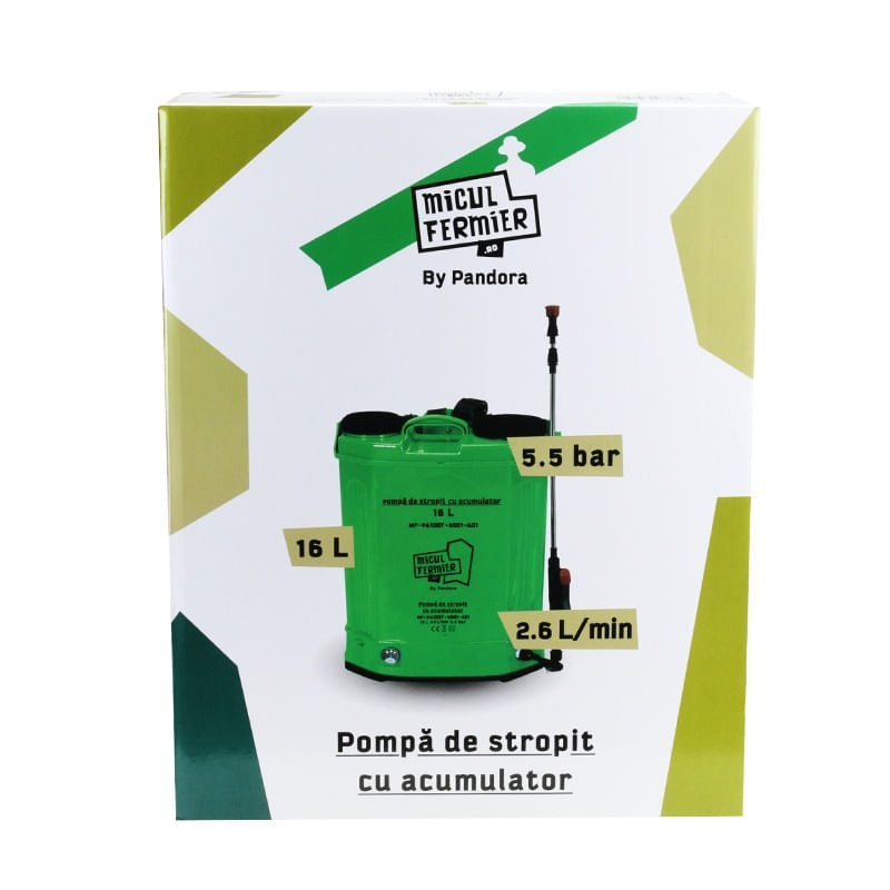 Casa si Gradina - Gradinarit si plante - Instalatii si accesorii pentru irigatii - Aparate pentru stropit gradina - Pompa de stropit micul fermier, capacitate 16l, pandora, cu acumulator - Infinity.ro