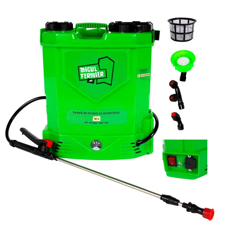 Casa si Gradina - Gradinarit si plante - Instalatii si accesorii pentru irigatii - Aparate pentru stropit gradina - Pompa de stropit cu acumulator, micul fermier 12L - Infinity.ro