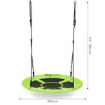 Casa si Gradina - Gradina si terasa - Balansoare si hamace - Balansoare - Leagan gradina tip cuib, diametru 100 cm, reglabil pe inaltime, maxim 150 kg, verde - Infinity.ro