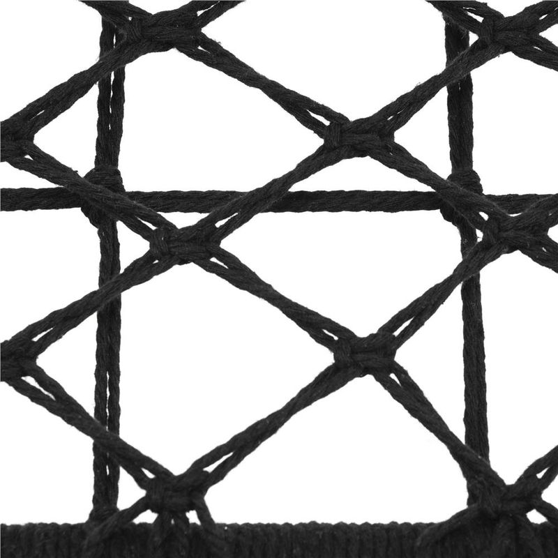 Casa si Gradina - Gradina si terasa - Balansoare si hamace - Balansoare - Scaun dublu tip leagan suspendat pentru casa sau gradina, cu perne, stil boho, 128x66x124 cm, maxim 300 kg, negru - Infinity.ro