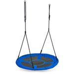 Casa si Gradina - Gradina si terasa - Balansoare si hamace - Balansoare - Leagan gradina tip cuib, diametru 100 cm, reglabil pe inaltime, maxim 150 kg, albastru - Infinity.ro