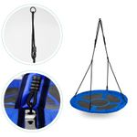 Casa si Gradina - Gradina si terasa - Balansoare si hamace - Balansoare - Leagan gradina tip cuib, diametru 100 cm, reglabil pe inaltime, maxim 150 kg, albastru - Infinity.ro