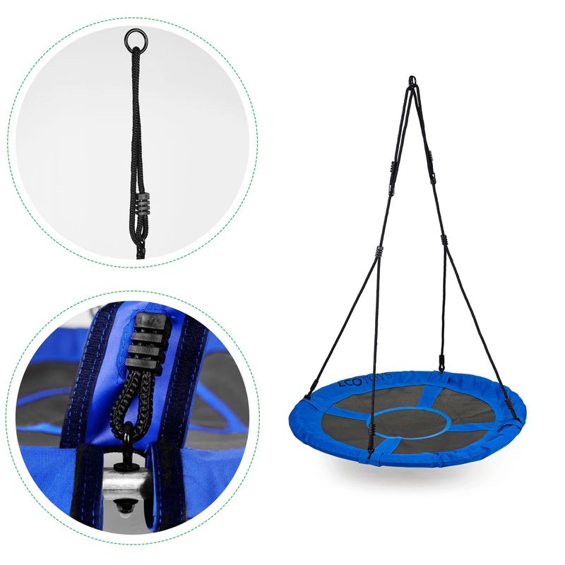 Casa si Gradina - Gradina si terasa - Balansoare si hamace - Balansoare - Leagan gradina tip cuib, diametru 100 cm, reglabil pe inaltime, maxim 150 kg, albastru - Infinity.ro