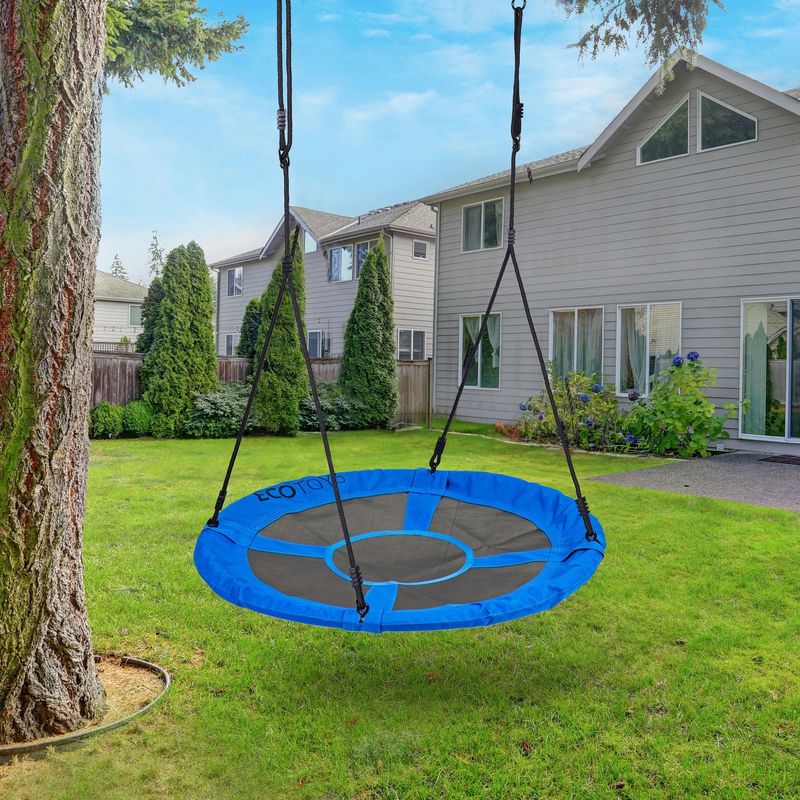 Casa si Gradina - Gradina si terasa - Balansoare si hamace - Balansoare - Leagan gradina tip cuib, diametru 100 cm, reglabil pe inaltime, maxim 150 kg, albastru - Infinity.ro