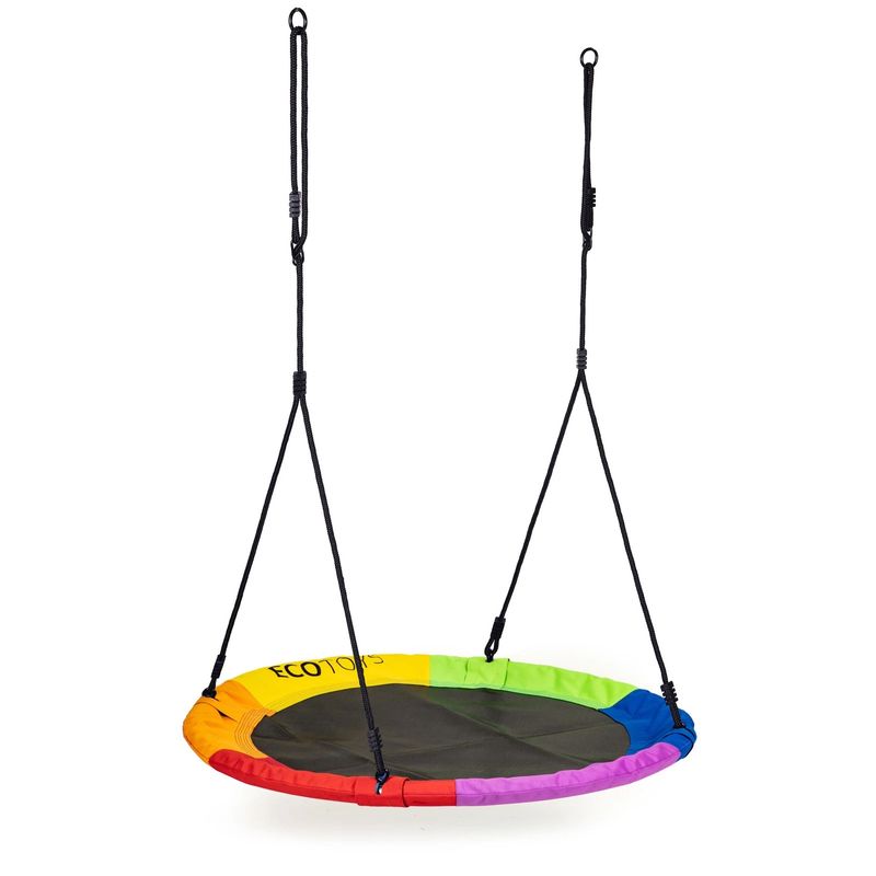 Casa si Gradina - Gradina si terasa - Balansoare si hamace - Balansoare - Leagan gradina tip cuib, diametru 100 cm, reglabil pe inaltime, maxim 150 kg, multicolor - Infinity.ro
