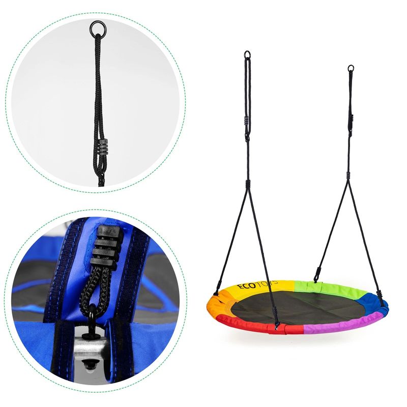 Casa si Gradina - Gradina si terasa - Balansoare si hamace - Balansoare - Leagan gradina tip cuib, diametru 100 cm, reglabil pe inaltime, maxim 150 kg, multicolor - Infinity.ro