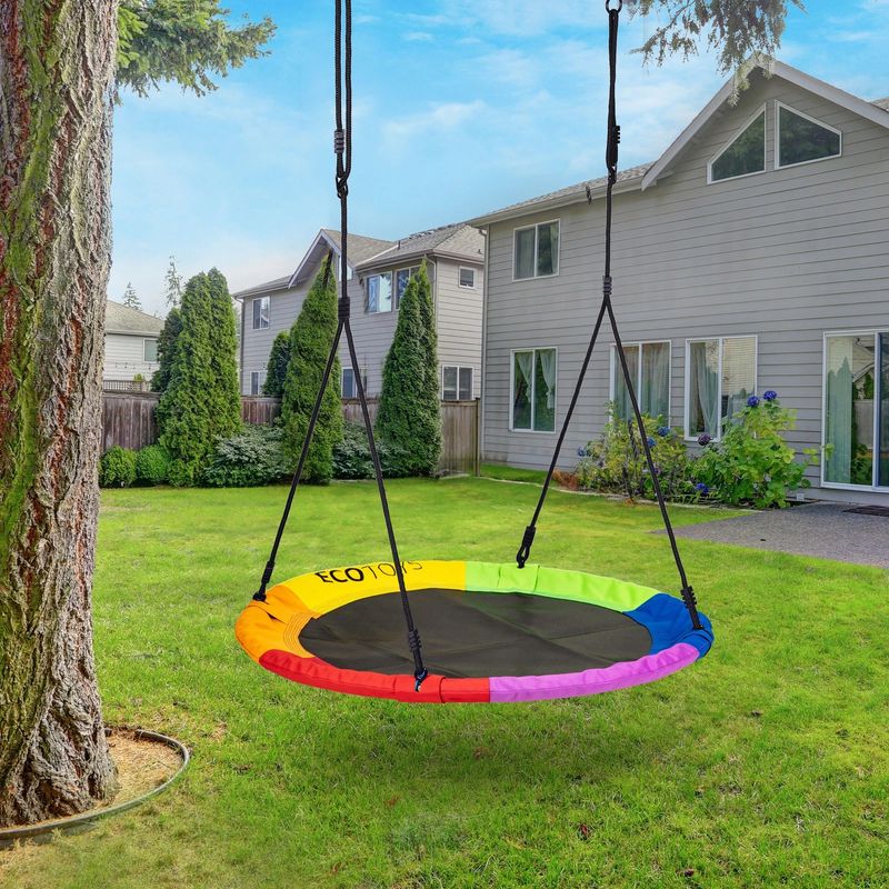 Casa si Gradina - Gradina si terasa - Balansoare si hamace - Balansoare - Leagan gradina tip cuib, diametru 100 cm, reglabil pe inaltime, maxim 150 kg, multicolor - Infinity.ro