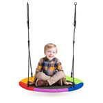 Casa si Gradina - Gradina si terasa - Balansoare si hamace - Balansoare - Leagan gradina tip cuib, diametru 100 cm, reglabil pe inaltime, maxim 150 kg, multicolor - Infinity.ro