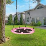 Casa si Gradina - Gradina si terasa - Balansoare si hamace - Balansoare - Leagan gradina tip cuib, diametru 100 cm, reglabil pe inaltime, maxim 150 kg, roz - Infinity.ro