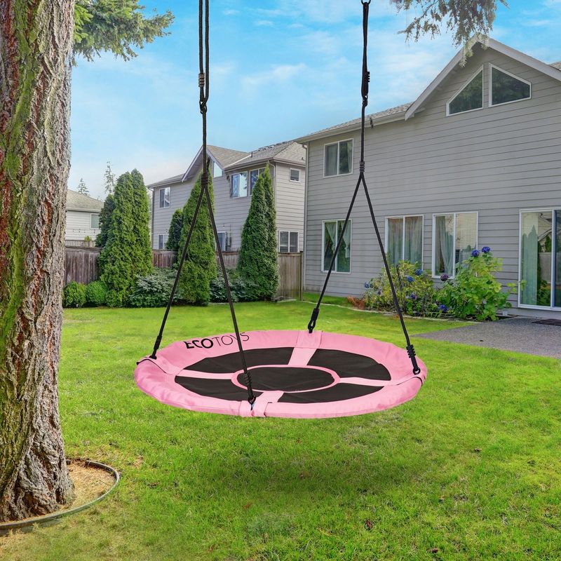 Casa si Gradina - Gradina si terasa - Balansoare si hamace - Balansoare - Leagan gradina tip cuib, diametru 100 cm, reglabil pe inaltime, maxim 150 kg, roz - Infinity.ro