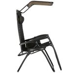 Casa si Gradina - Gradina si terasa - Mobilier exterior - Scaune si sezlonguri gradina - Sezlong pliabil cu parasolar si suport pahare, spatar blocare pozitie, textilene impermeabil, max 130 kg, 77x110x175 - Infinity.ro
