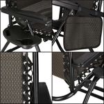 Casa si Gradina - Gradina si terasa - Mobilier exterior - Scaune si sezlonguri gradina - Sezlong pliabil cu parasolar si suport pahare, spatar blocare pozitie, textilene impermeabil, max 130 kg, 77x110x175 - Infinity.ro