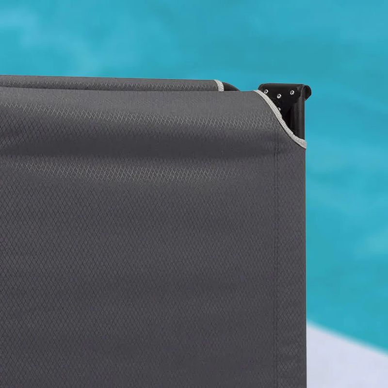 Casa si Gradina - Gradina si terasa - Mobilier exterior - Scaune si sezlonguri gradina - Sezlong 5Five Beach Chair, cadru metalic, pliere compacta, 173x56x27 cm, gri - Infinity.ro