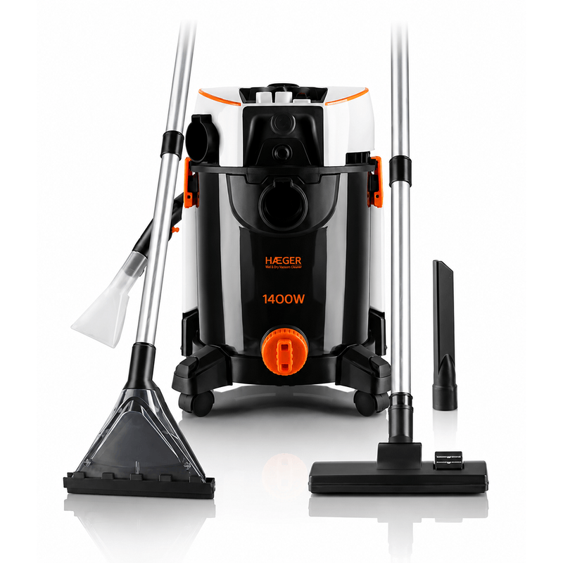Electronice si Electrocasnice - Ingrijirea locuintei - Aspiratoare - Aspirator cu spalare prin injectie - extractie HAEGER ULTRA CLEAN, putere 1400W, rezervor apa curata 4 litri, Apa - Infinity.ro