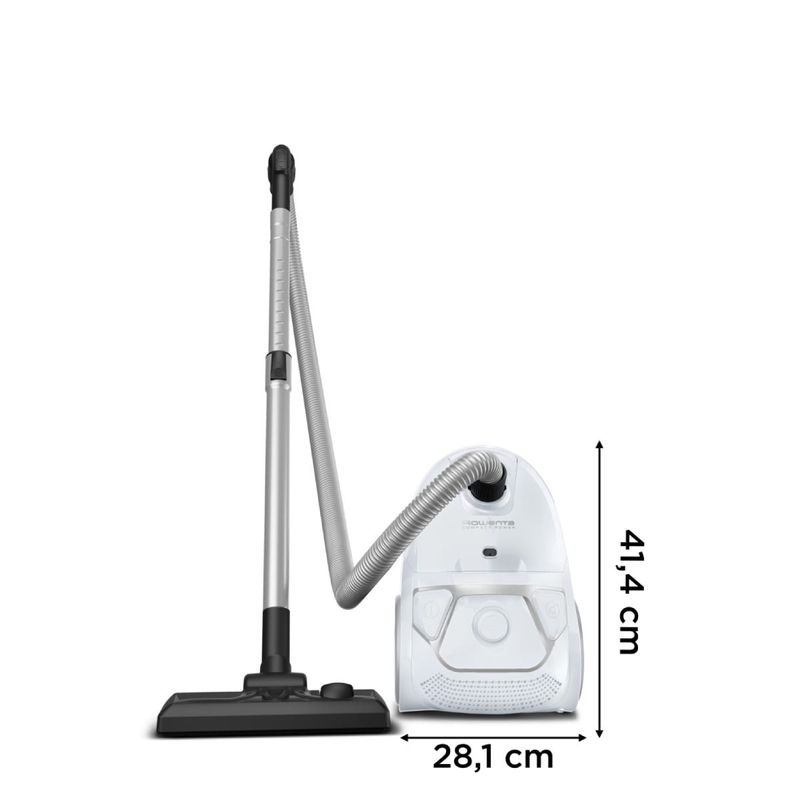 Electronice si Electrocasnice - Ingrijirea locuintei - Aspiratoare - Aspirator cu sac Rowenta Compact Power RO3927EA, 750W, filtrare 2 nivele 99.98%, recipient sac 3L, raza de operare - Infinity.ro