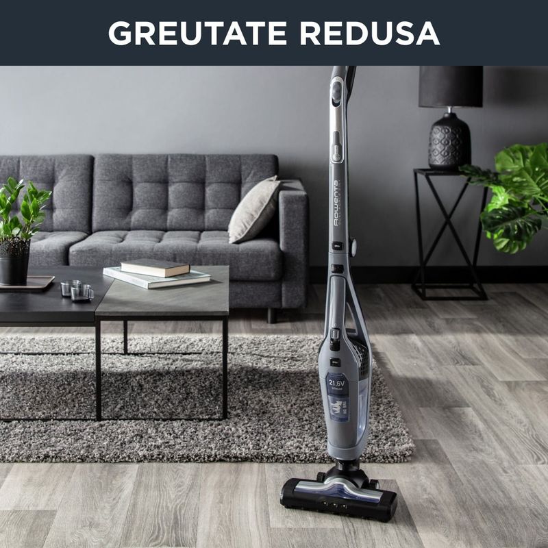 Electronice si Electrocasnice - Ingrijirea locuintei - Aspiratoare - Aspirator vertical Rowenta Dual Force 2 in 1 RH6756WO, 48W, 21.6V, 0.6L, autonomie 45 min, perie de aspirare rotativa - Infinity.ro