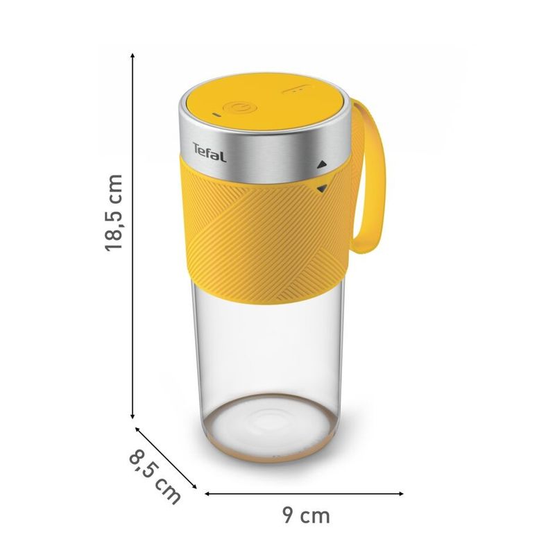 Electronice si Electrocasnice - Electrocasnice bucatarie - Mixere, tocatoare & roboti de bucatarie - Blendere si mini tocatoare - Blender portabil Tefal Lightmix BL1C0230, 300 ml, 2 lame, 20.000 rpm, acumulator 1200 mAh, rezultate in 40 secunde - Infinity.ro
