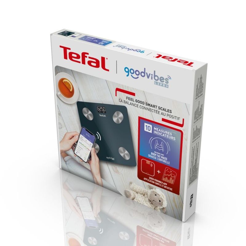 Ingrijire personala si Cosmetice - Sanatate si wellness - Aparate medicale - Cantare corporale - Cantar inteligent Tefal Goodvibes Life+ BM9620S1, 10 indicatori de masurare, greutate max180KG, conectivitate - Infinity.ro