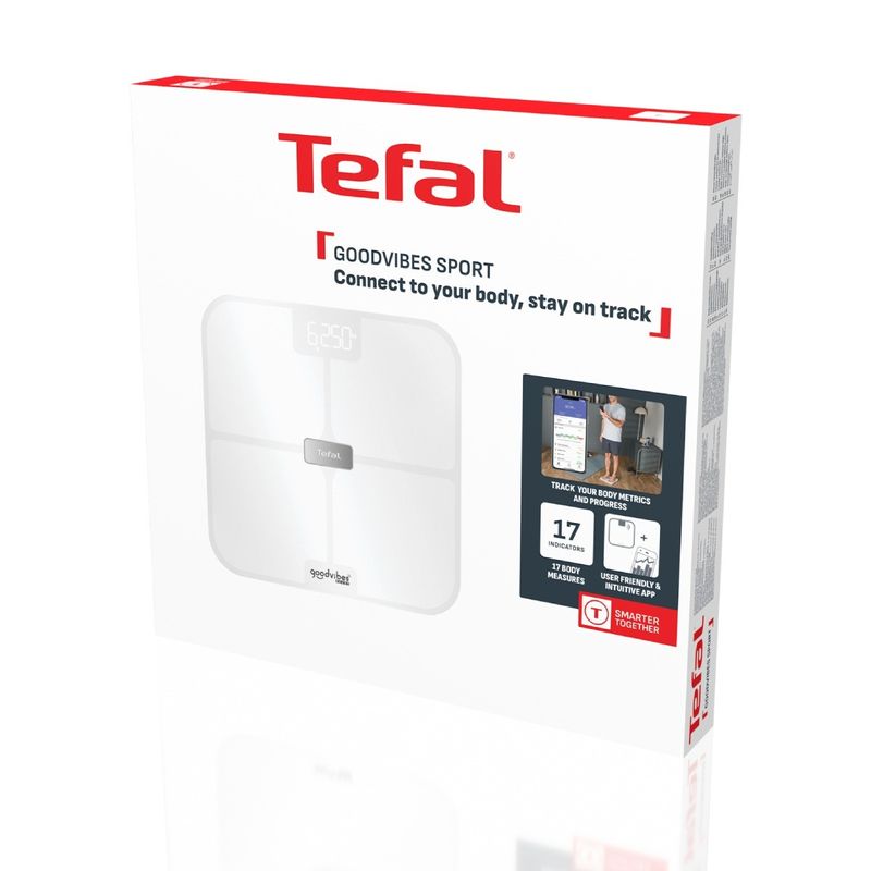 Ingrijire personala si Cosmetice - Sanatate si wellness - Aparate medicale - Cantare corporale - Cantar inteligent Tefal Goodvibes Sport BM9740F0, greutate maxima 200 kg, 17 indicatori de masurare, sincronizare cu - Infinity.ro