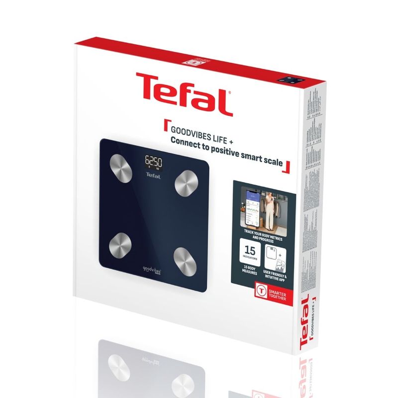 Ingrijire personala si Cosmetice - Sanatate si wellness - Aparate medicale - Cantare corporale - Cantar inteligent Tefal Goodvibes Life+ BM9720F0, greutate maxima 180 kg, 15 indicatori de masurare, sincronizare cu - Infinity.ro