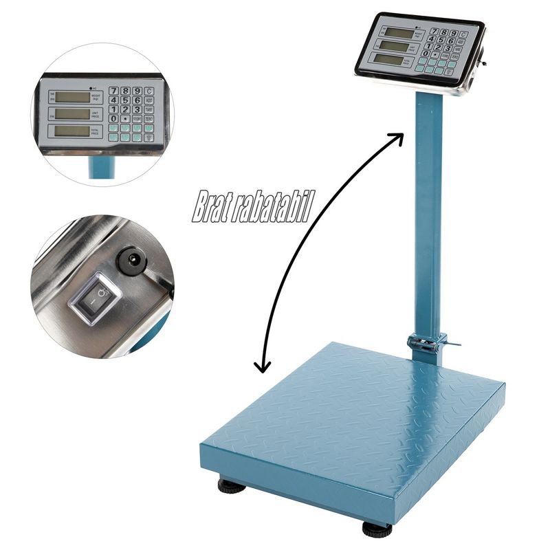Casa si Gradina - Constructii - Depozitare, transport si protectie - Cantare electronice comerciale - Cantar electronic micul fermier 350Kg brat - Infinity.ro