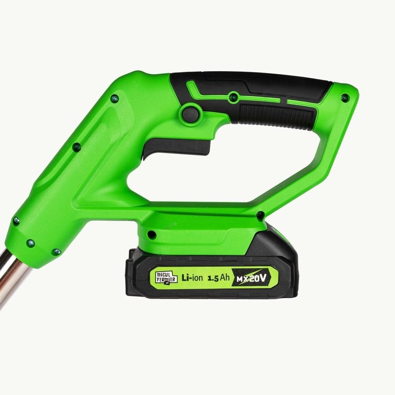 Casa si Gradina - Gradinarit si plante - Utilaje gradina - Coase electrice si motocoase - Trimmer (motocoasa) electric micul fermier 20V, 2 acumulatori 1.5ah - Infinity.ro