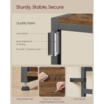 Casa si Gradina - Mobilier - Organizare si depozitare - Cuiere - Cuier pentru hol cu banca si pantofar, raft superior, carlige reglabile, cadru metalic, stil industrial, 100x32x180 cm - Infinity.ro