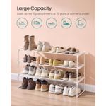 Casa si Gradina - Mobilier - Dulapuri si sifoniere - Dulapuri pantofi - Raft pantofi 3 nivele stivuibil reversibil, structura metalica, capacitate 20 perechi, montaj fara unelte, 92x30x55 cm - Infinity.ro