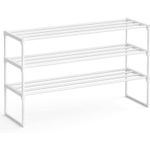 Casa si Gradina - Mobilier - Dulapuri si sifoniere - Dulapuri pantofi - Raft pantofi 3 nivele stivuibil reversibil, structura metalica, capacitate 20 perechi, montaj fara unelte, 92x30x55 cm - Infinity.ro