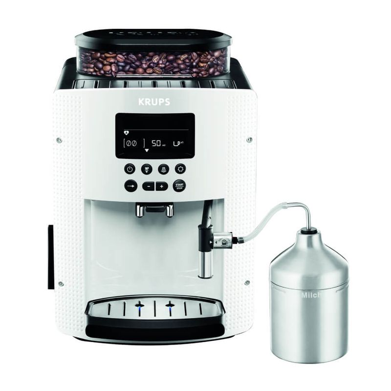 Electronice si Electrocasnice - Electrocasnice bucatarie - Preparare bauturi - Espressoare - Espressor automat Krups Espresseria EA816170, 1450W, 15 bari, 3 trepte de temperatura, rezervor boabe 260g, rezervor - Infinity.ro