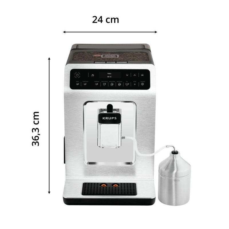 Electronice si Electrocasnice - Electrocasnice bucatarie - Preparare bauturi - Espressoare - Espressor automat Krups Evidence EA891C10, 1450W, 15 bari, rezervor boabe 260g, rezervor apa 2.3L, rasnita 3 nivele - Infinity.ro