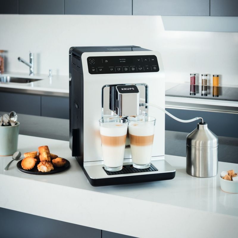 Electronice si Electrocasnice - Electrocasnice bucatarie - Preparare bauturi - Espressoare - Espressor automat Krups Evidence EA891C10, 1450W, 15 bari, rezervor boabe 260g, rezervor apa 2.3L, rasnita 3 nivele - Infinity.ro