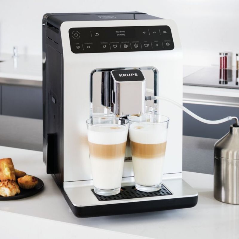 Electronice si Electrocasnice - Electrocasnice bucatarie - Preparare bauturi - Espressoare - Espressor automat Krups Evidence EA891C10, 1450W, 15 bari, rezervor boabe 260g, rezervor apa 2.3L, rasnita 3 nivele - Infinity.ro
