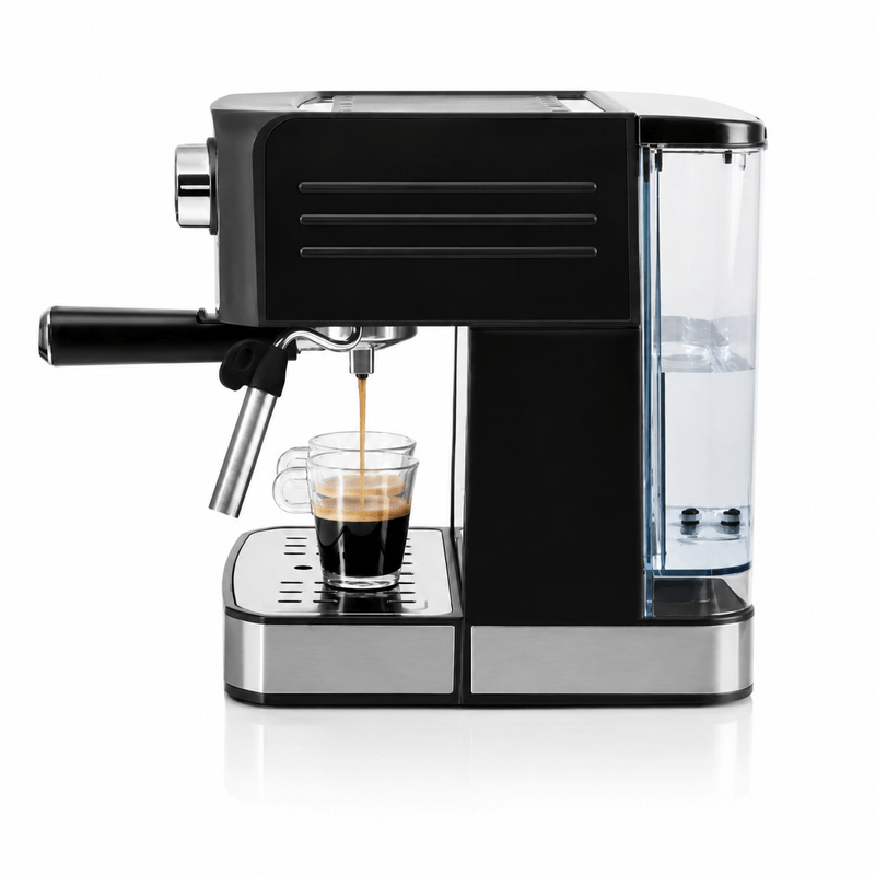 Electronice si Electrocasnice - Electrocasnice bucatarie - Preparare bauturi - Espressoare - Espressor de cafea HAEGER SUPER ESPRESSO, Presiune 20 bar (pompa ULKA Italia), Cafea macinata si capsule, 1.6L - Infinity.ro