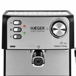 Electronice si Electrocasnice - Electrocasnice bucatarie - Preparare bauturi - Espressoare - Espressor de cafea HAEGER SUPER ESPRESSO, Presiune 20 bar (pompa ULKA Italia), Cafea macinata si capsule, 1.6L - Infinity.ro