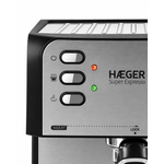 Electronice si Electrocasnice - Electrocasnice bucatarie - Preparare bauturi - Espressoare - Espressor de cafea HAEGER SUPER ESPRESSO, Presiune 20 bar (pompa ULKA Italia), Cafea macinata si capsule, 1.6L - Infinity.ro