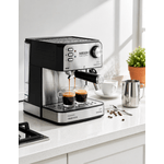 Electronice si Electrocasnice - Electrocasnice bucatarie - Preparare bauturi - Espressoare - Espressor de cafea HAEGER SUPER ESPRESSO, Presiune 20 bar (pompa ULKA Italia), Cafea macinata si capsule, 1.6L - Infinity.ro