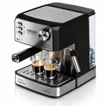Electronice si Electrocasnice - Electrocasnice bucatarie - Preparare bauturi - Espressoare - Espressor de cafea HAEGER SUPER ESPRESSO, Presiune 20 bar (pompa ULKA Italia), Cafea macinata si capsule, 1.6L - Infinity.ro